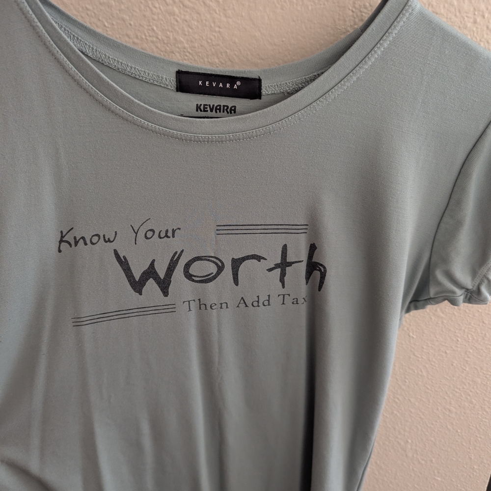 Women's Gray Graphic Top
